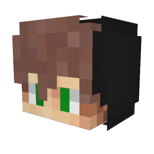 mannomann Minecraft avatar head, 3D render