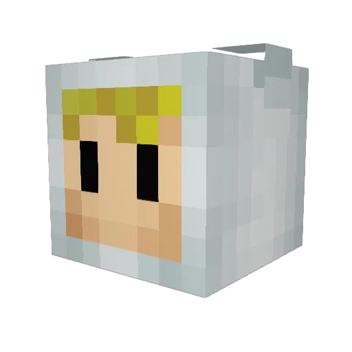 mannuga_ Minecraft avatar head, 3D render