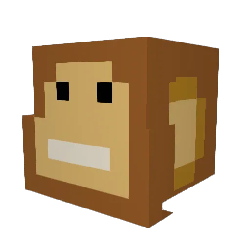 mannuslijzenga Minecraft avatar head, 3D render