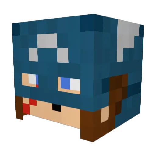 mannwing Minecraft avatar head, 3D render