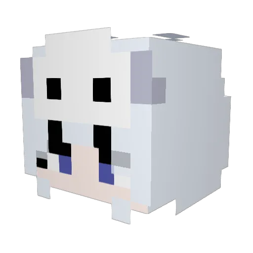 mano_nera__ Minecraft avatar head, 3D render