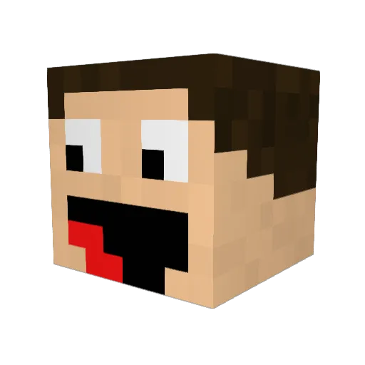 manoelsupra Minecraft avatar head, 3D render
