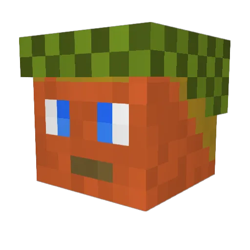 manologft Minecraft avatar head, 3D render