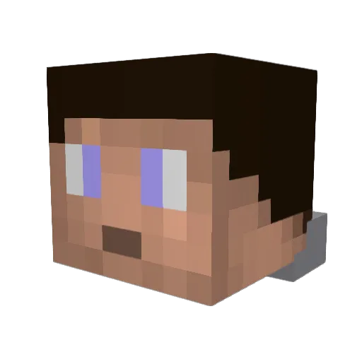 manomanthunder Minecraft avatar head, 3D render