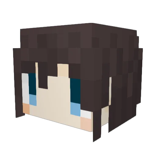 manomi Minecraft avatar head, 3D render