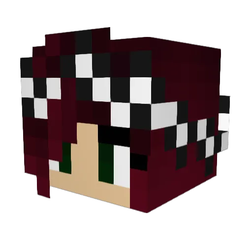 manonmelina Minecraft avatar head, 3D render