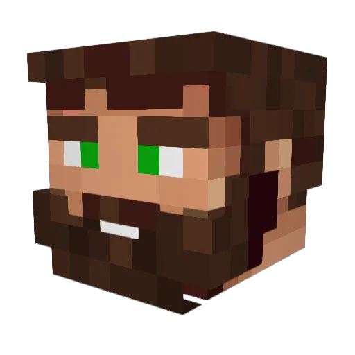 manpuppy Minecraft avatar head, 3D render