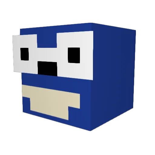 manqoo Minecraft avatar head, 3D render