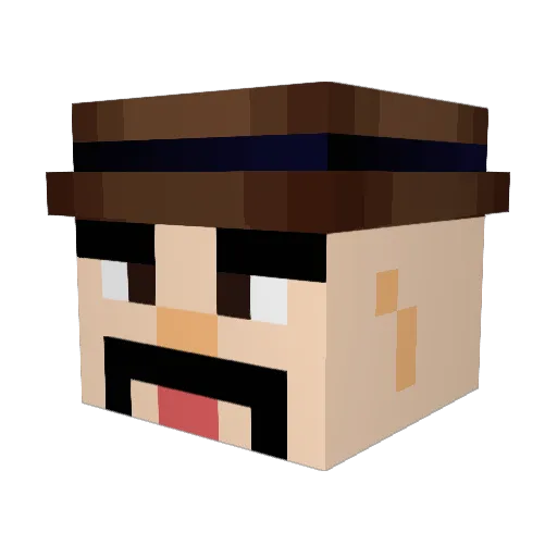 manquewes Minecraft avatar head, 3D render