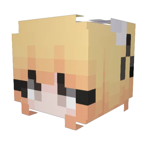 manre1 Minecraft avatar head, 3D render