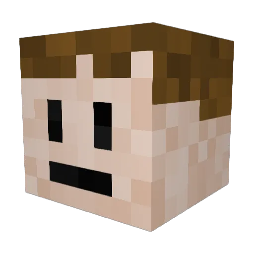mansaff Minecraft avatar head, 3D render