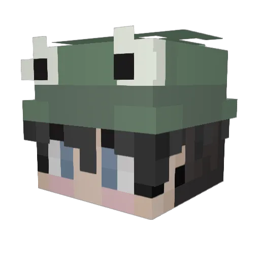 mansmicha Minecraft avatar head, 3D render