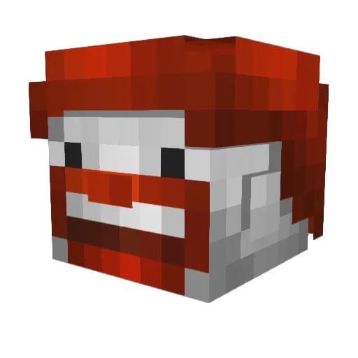 mansol Minecraft avatar head, 3D render