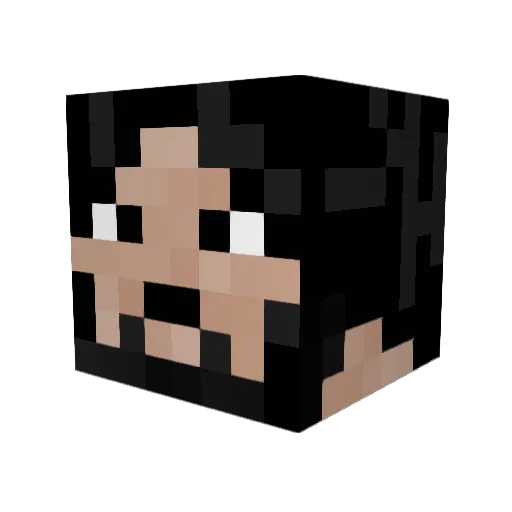 mansquach Minecraft avatar head, 3D render