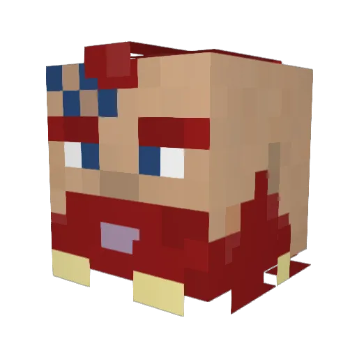 manstars Minecraft avatar head, 3D render