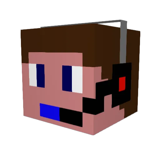 mantague Minecraft avatar head, 3D render