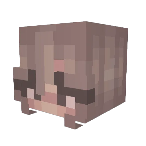 mantaraayy Minecraft avatar head, 3D render