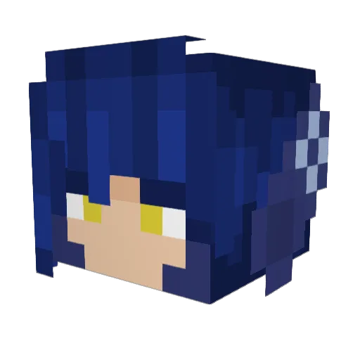 mantiltproof Minecraft avatar head, 3D render