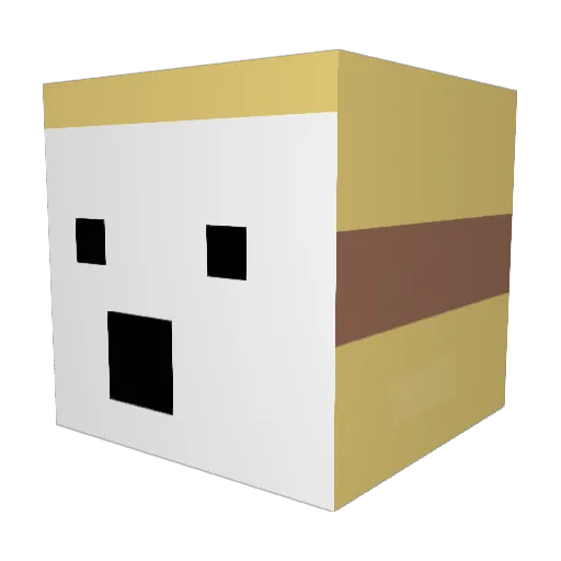 mantomars Minecraft avatar head, 3D render