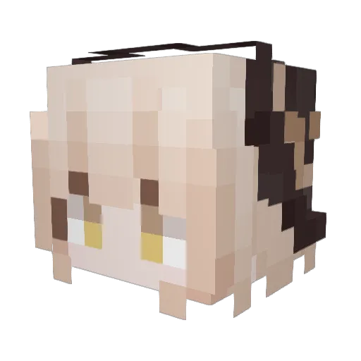 mantrasalt Minecraft avatar head, 3D render