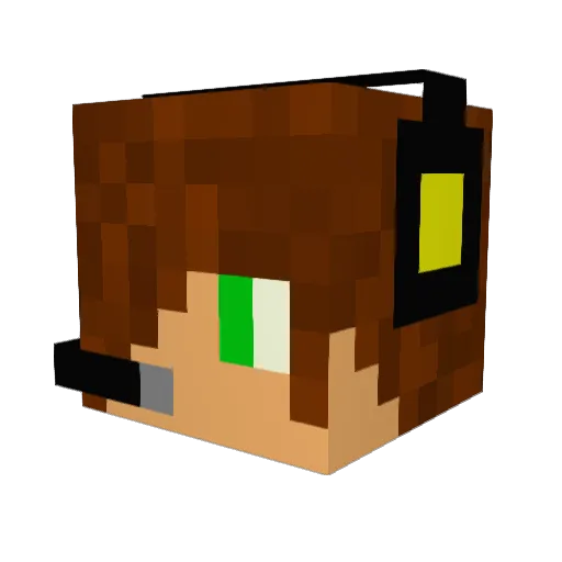 mantris2000 Minecraft avatar head, 3D render