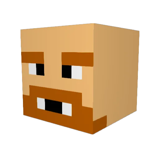 mantyan Minecraft avatar head, 3D render