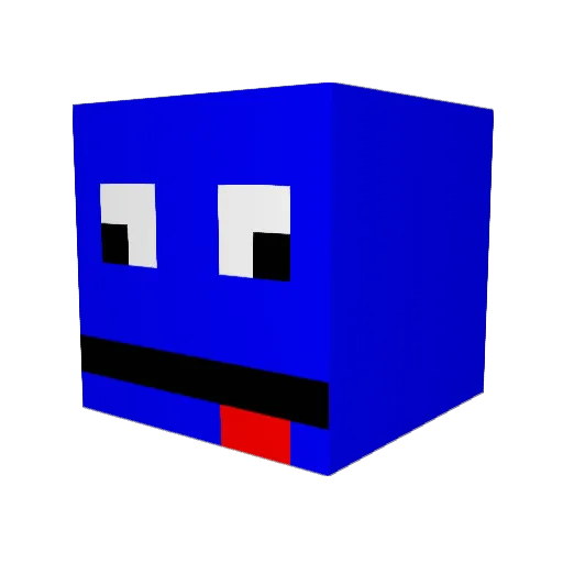 manu_m Minecraft avatar head, 3D render