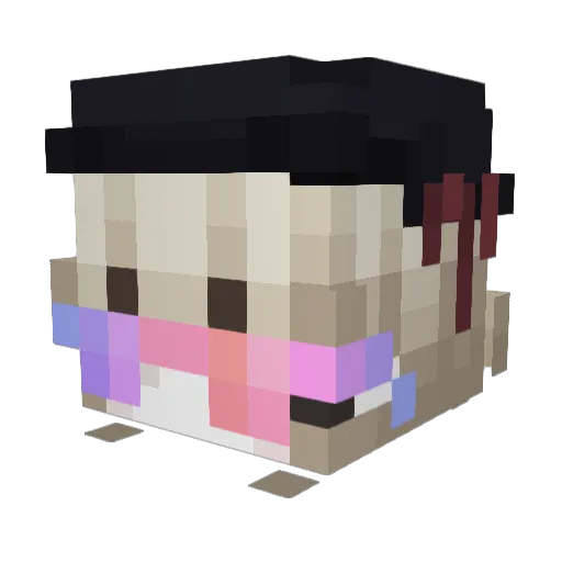 manualized Minecraft avatar head, 3D render