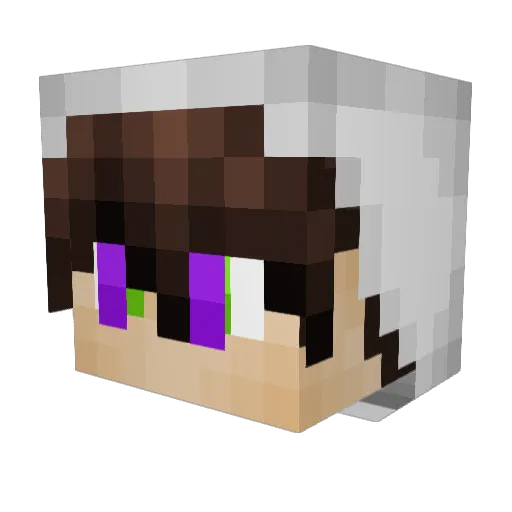 manudragon Minecraft avatar head, 3D render