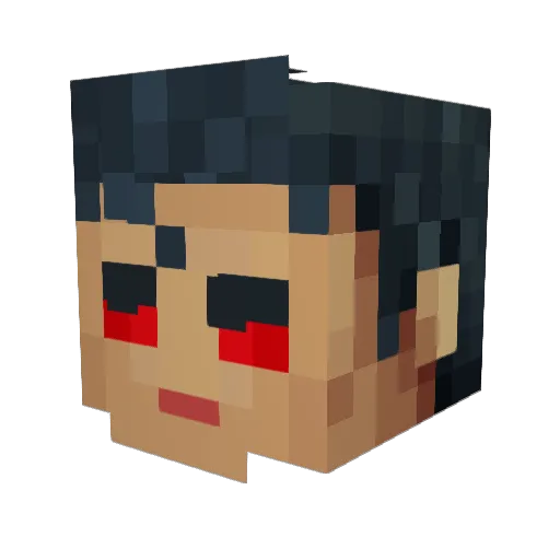 manueell Minecraft avatar head, 3D render