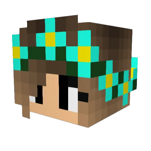 manuela Minecraft avatar head, 3D render