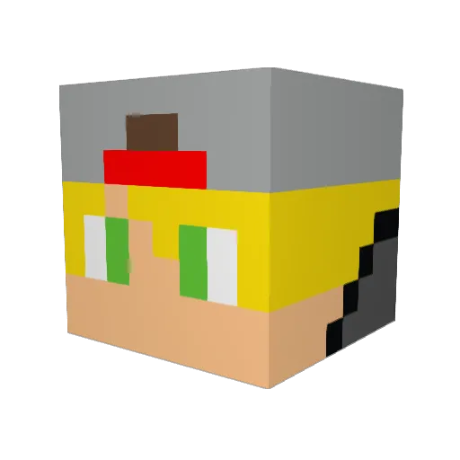 manueldilernia Minecraft avatar head, 3D render