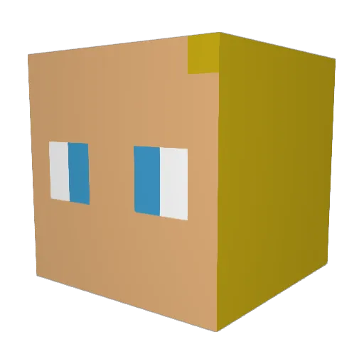 manuelgrutke Minecraft avatar head, 3D render