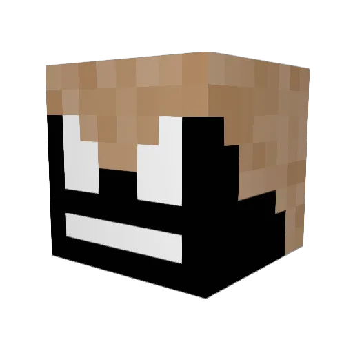 manuelolaio Minecraft avatar head, 3D render