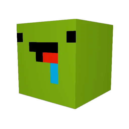 manuert Minecraft avatar head, 3D render