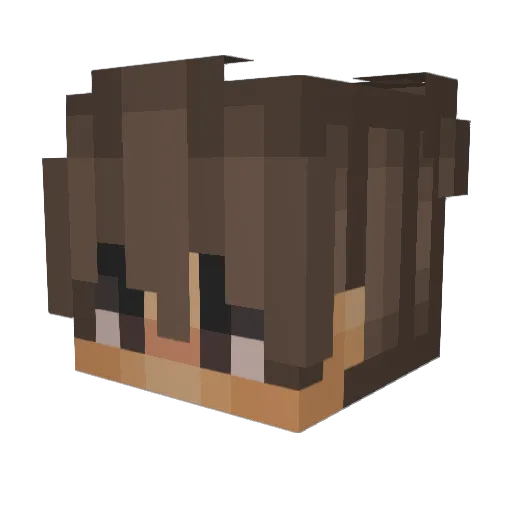 manuishere Minecraft avatar head, 3D render