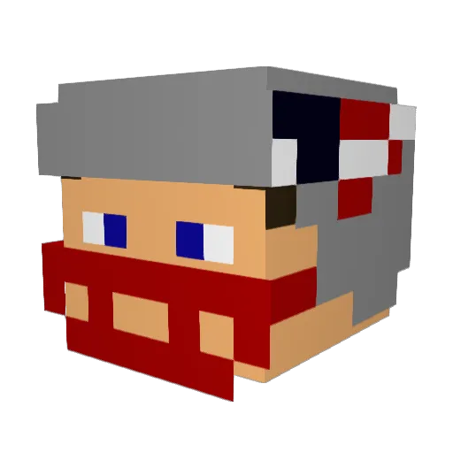 manukana Minecraft avatar head, 3D render