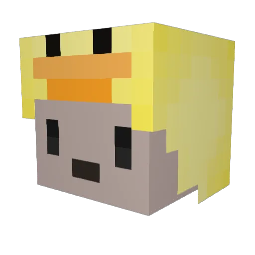 manuleleau Minecraft avatar head, 3D render