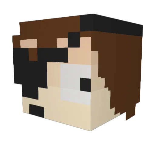manulmanul Minecraft avatar head, 3D render