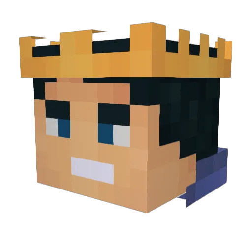 manunina Minecraft avatar head, 3D render