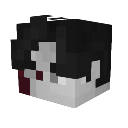 manunuscript Minecraft avatar head, 3D render