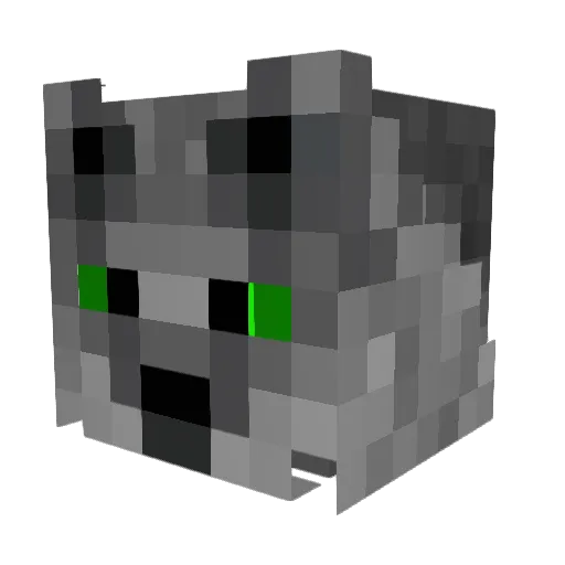 manutail Minecraft avatar head, 3D render