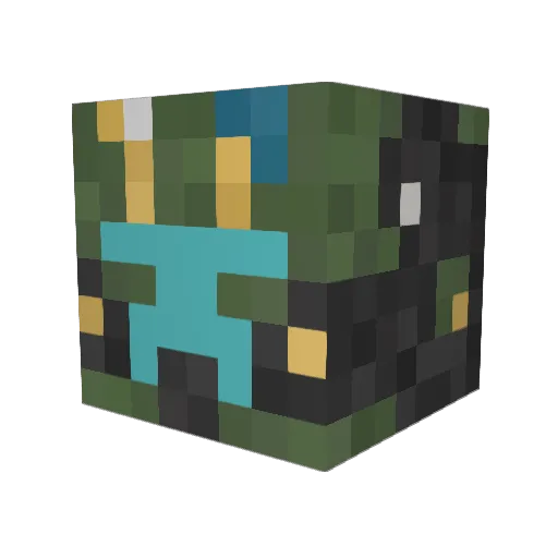 manuuu_mdg Minecraft avatar head, 3D render