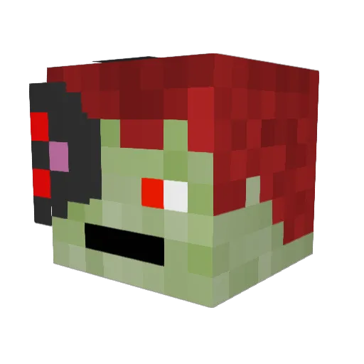 manwithplan Minecraft avatar head, 3D render