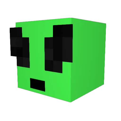manxine Minecraft avatar head, 3D render