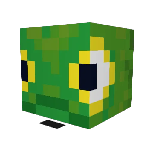 manyChameleons Minecraft avatar head, 3D render