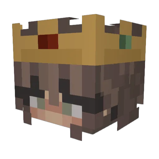 manybread Minecraft avatar head, 3D render