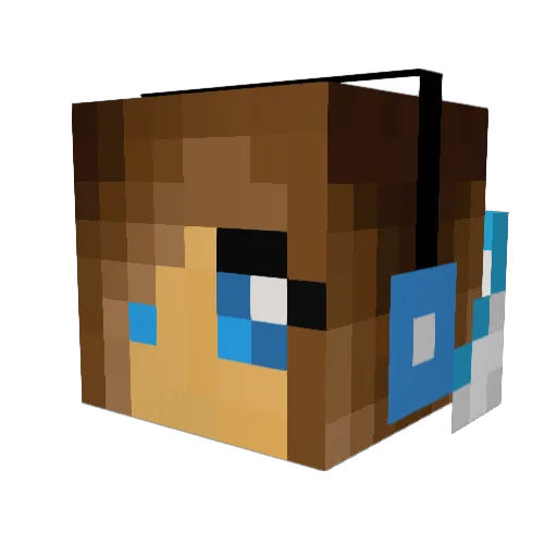 manymanboy Minecraft avatar head, 3D render