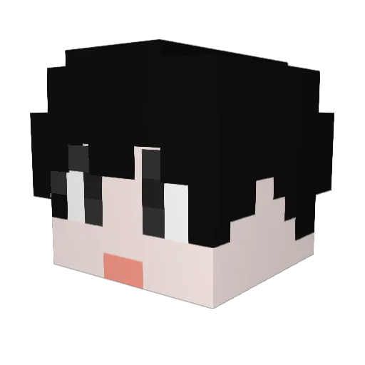 manyooni Minecraft avatar head, 3D render