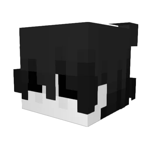 manzuzu Minecraft avatar head, 3D render